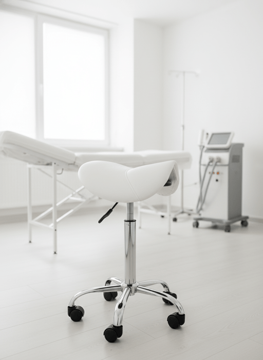 Ergonomische Zadelkruk - Standaard hoogte - Wit - KS Medical Group