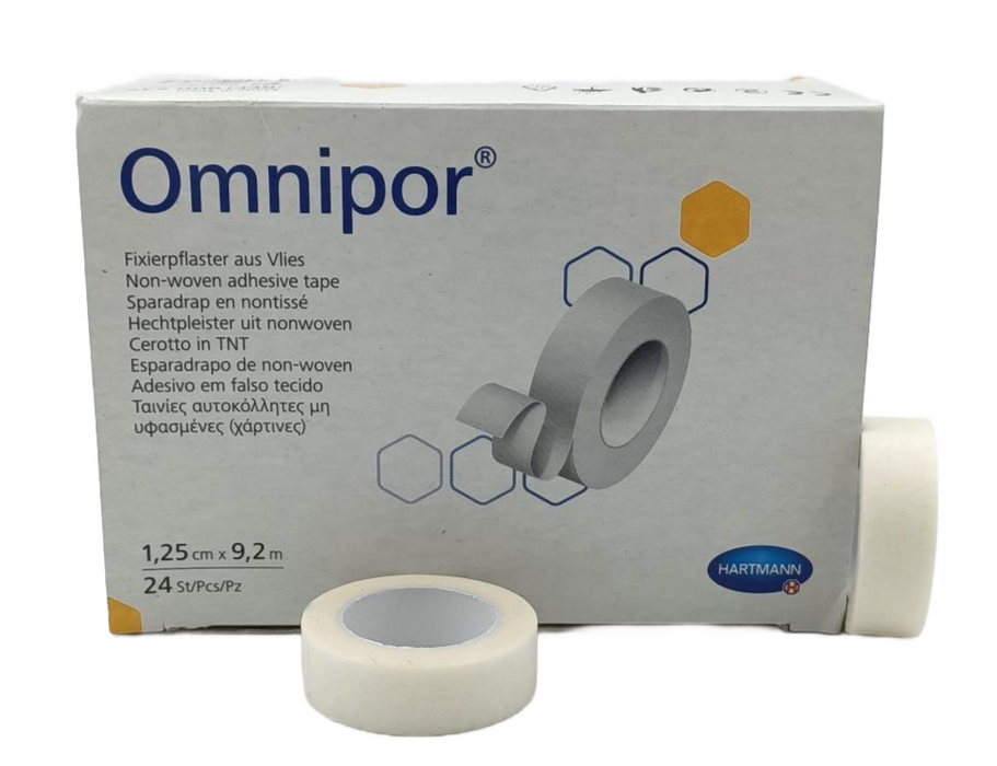 Hartmann Omnipor hypoallergene non-woven fixatiepleister 2.5cm x 9.2m 12 stuks