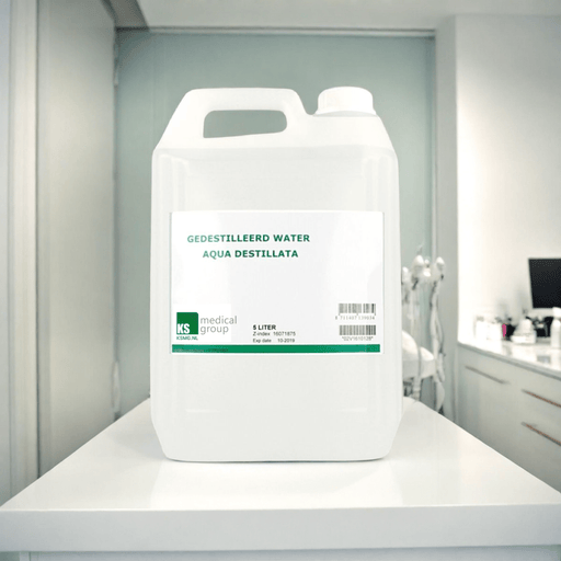 Water gedemineraliseerd (gedestilleerd) - 5 liter - Demi water kopen doe je bij KS Medical Group