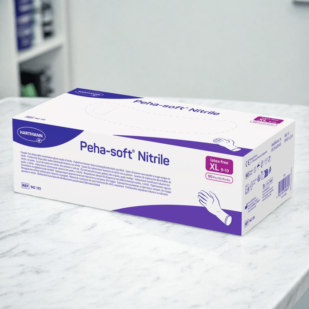 Handschuhe – Peha-soft Nitril – puderfrei – 100 Stück – Größe XL — KS  Medical Group