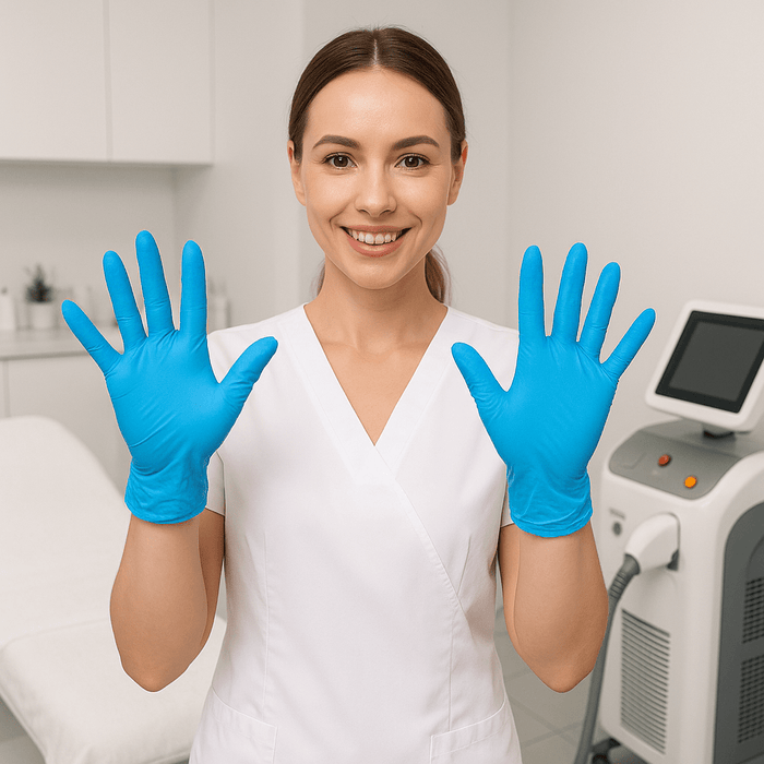 Disposable handschoenen - Soft Nitril - Small - Ongepoederd - 100 stuks. Blauwe nitril wegwerphandschoenen