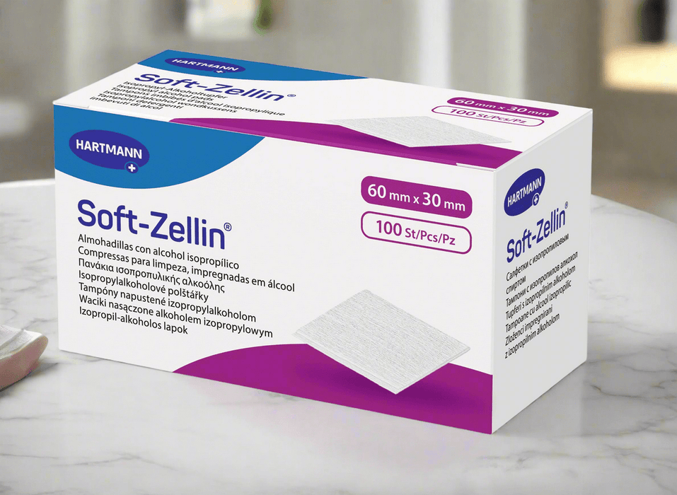 Hartmann Soft-Zellin - alcoholdepper - 100 stuks - individueel verpakt alcohol ontsmettingsdoekje