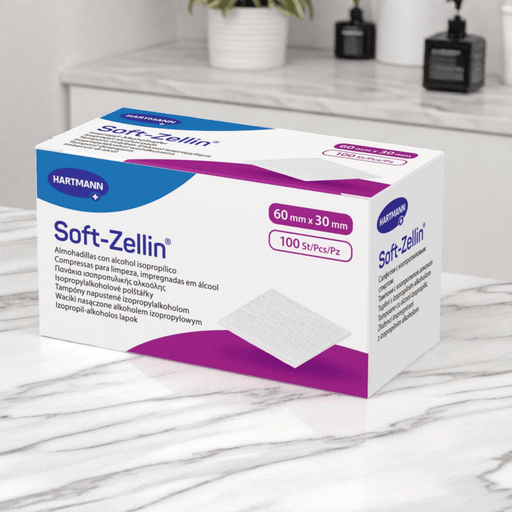 Hartmann Soft-Zellin - alcoholdepper - 100 stuks - individueel verpakt alcohol ontsmettingsdoekje