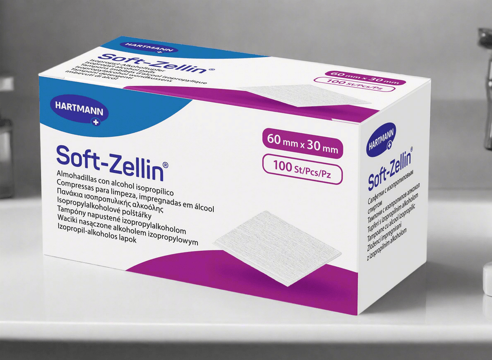 Hartmann Soft-Zellin - alcoholdepper - 100 stuks - individueel verpakt alcohol ontsmettingsdoekje