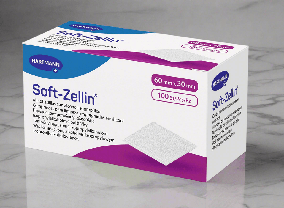 Hartmann Soft-Zellin - alcoholdepper - 100 stuks - individueel verpakt alcohol ontsmettingsdoekje