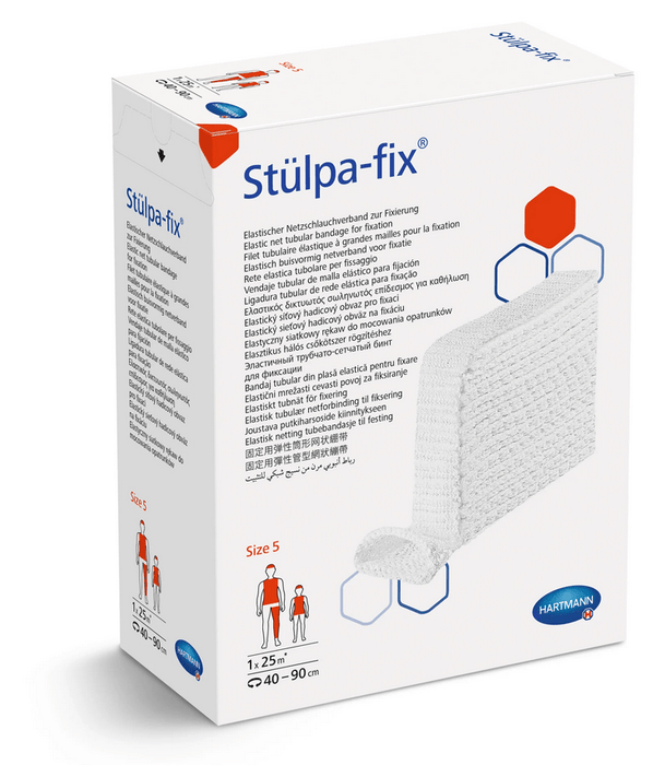 Hartmann Stulpa-fix sterk elastisch netverband(Rol 25m) - Maat 5 - Size 5 - Stülpa-fix