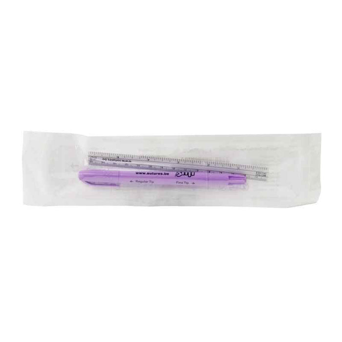 Huidmarkeerstift met liniaal - dubbelzijdig en steriel