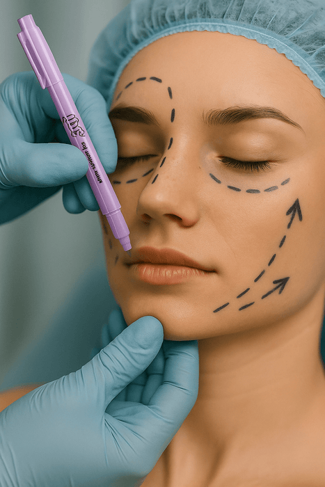 Huidmarkeerstift met liniaal