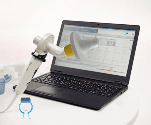 MADA 83 yellow (30895) bacteriefilter + foam neusklem en bite - on - KS Medical Group