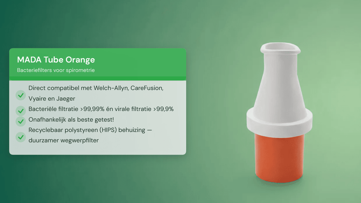 MADA Tube Orange - Bacteriefilter - 100 stuks (30811) - KS Medical Group