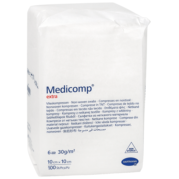 Medicomp Extra - non-woven kompres - niet-steriel - 10 x 10 cm