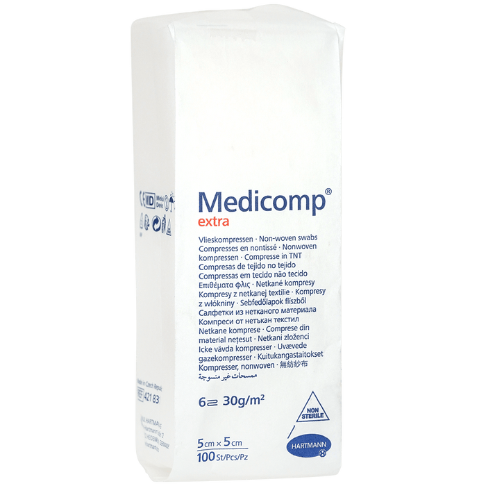 Medicomp Extra - non-woven kompres - niet-steriel - 5 x 5 cm