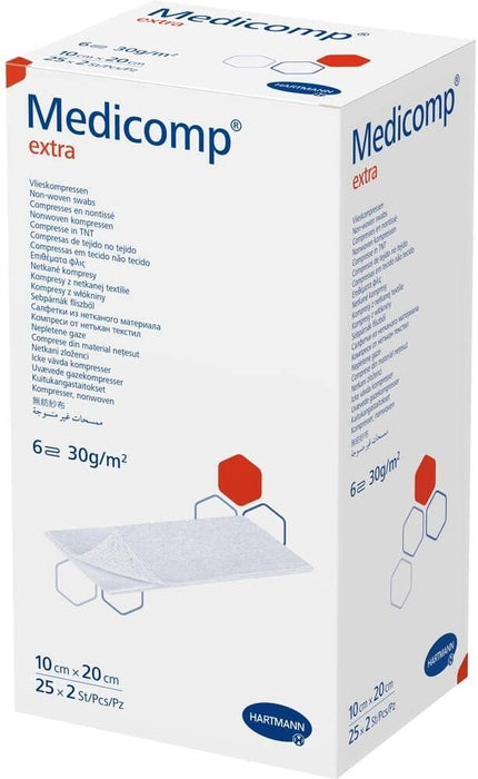Medicomp Extra - Steriel - non-woven kompres - 10 x 20 cm