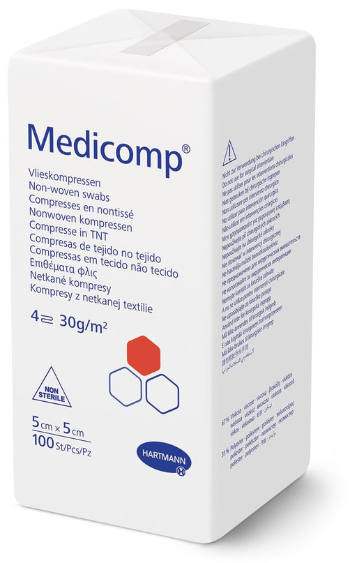 Medicomp MDR non-sterile - Non-woven kompres 5 x 5 cm