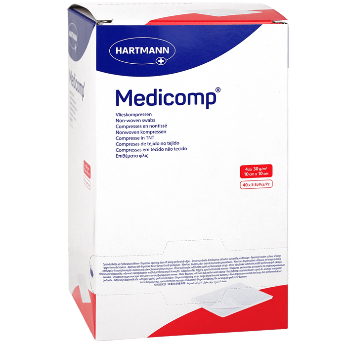 Medicomp MDR - Non-woven kompres - Steriel - 10 x 10 cm - 40 x 5 stuks