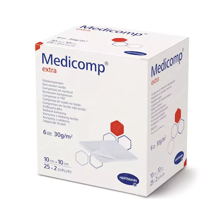 Medicomp Extra - Steriel - non-woven kompres - 10 x 10 cm