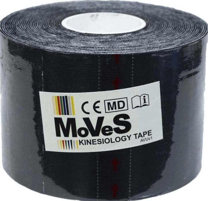 Moves Kinesiotape - 5 cm x 5 meter - zwart - ce keurmerk