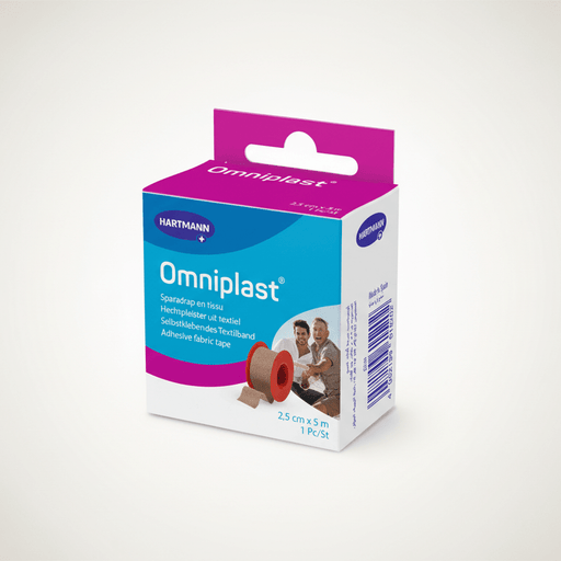 Omniplast - fixatiepleister van textiel op spoel - 2,5 cm x 5 m - KS Medical Group