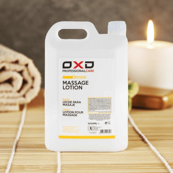 OXD Professional Care - Massage Lotion - Lemon 5000ml - KS Medical Group - Frisse, verzorgende lotion voor professioneel gebruik. Huidvriendelijk en effectief, geschikt voor gebruik in fysiotherapie of wellness en sport massage.
