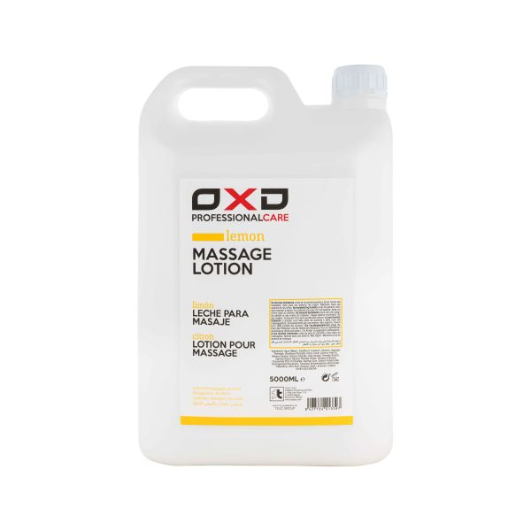 OXD Professional Care - Massage Lotion - Lemon 5000ml - KS Medical Group - Frisse, verzorgende lotion voor professioneel gebruik. Huidvriendelijk en effectief, geschikt voor gebruik in fysiotherapie of wellness en sport massage.