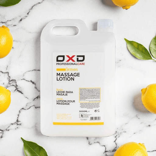 OXD Professional Care - Massage Lotion - Lemon 5000ml - KS Medical Group - Frisse, verzorgende lotion voor professioneel gebruik. Huidvriendelijk en effectief, geschikt voor gebruik in fysiotherapie of wellness en sport massage.