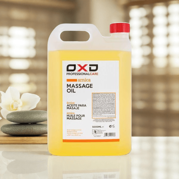OXD Professional Care - Massage Olie - Arnica - 5000ml -  Voor professioneel gebruik in massagepraktijk. Natuurlijke ondersteuning bij spiervermoeidheid. Ideaal voor stijve spieren en herstel. Perfect voor wellness en fysiotherapie.