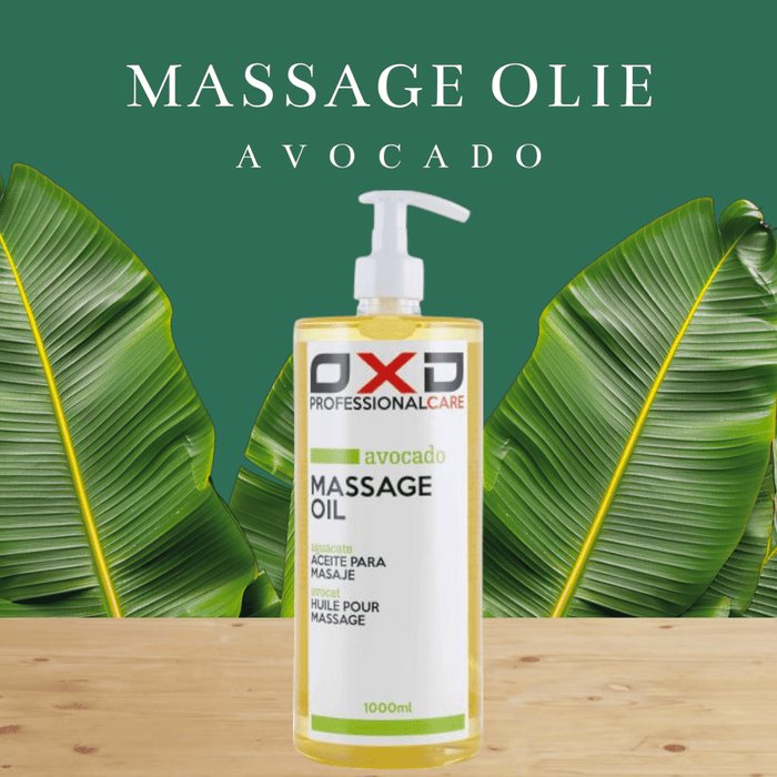 OXD Professional Care - Massage Olie - Avocado - 1000ml
Avocado Massage Olie 1 liter – Voedende Massageolie voor de Droge en Gevoelige Huid