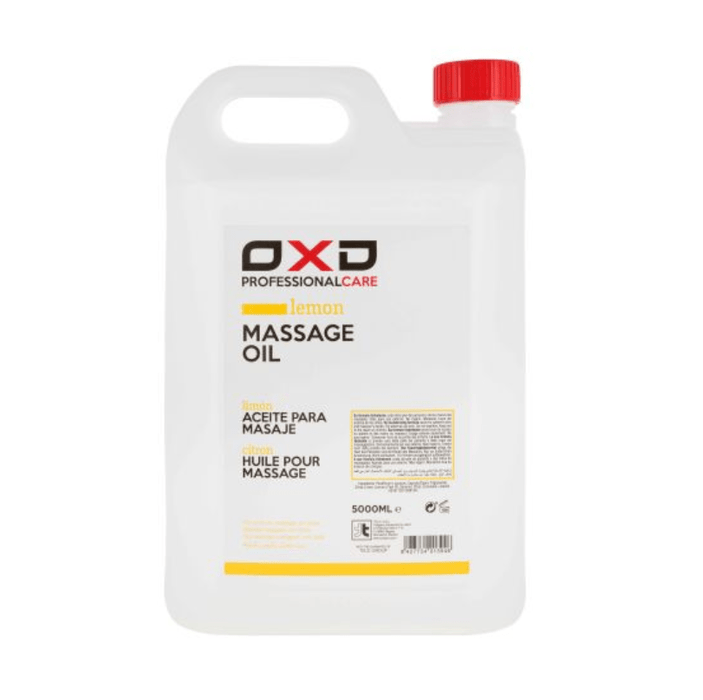 OXD Professional Care - Massage Olie - Lemon - 5000ml - KS Medical Group - Frisse citrusgeur voor ontspannende massage. Huidvriendelijk en ideaal voor dagelijks gebruik in salons. Grote verpakking voor praktijkgebruik.