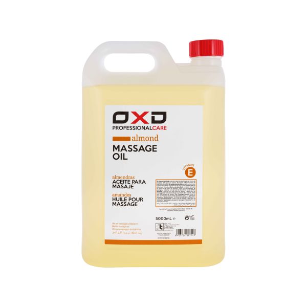 OXD Professional Care - Massage Olie - Sweet Almond - 5000ml - OXD Professional Care massageolie met zoete amandel, 5000ml navulverpakking – professionele massageolie in grote jerrycan voor intensief gebruik.