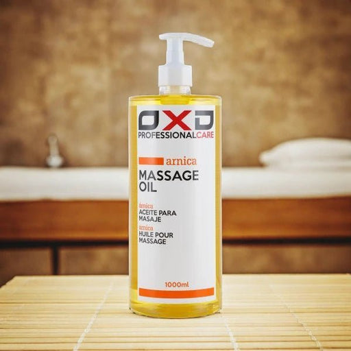 OXD Professional Care - Professionele Massage Olie - Arnica - 1000ml - OXD Professionele massageolie met arnica, 1000ml fles – ideaal voor sportmassage, spierherstel en fysiotherapie – hoogwaardige massage olie voor professioneel gebruik.