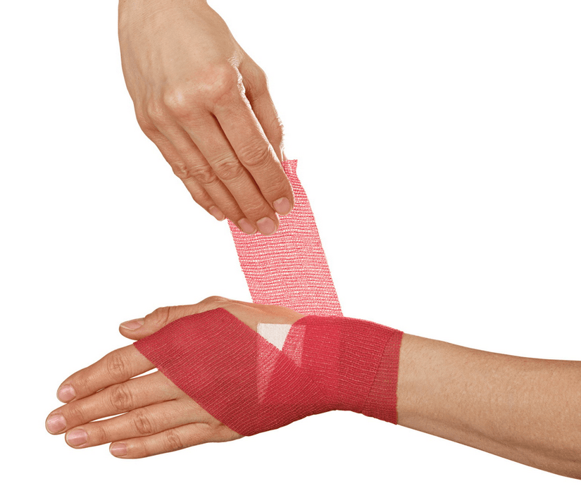 Peha-haft Color - Fixatiezwachtel - Latexvrij - Rood - diverse maten