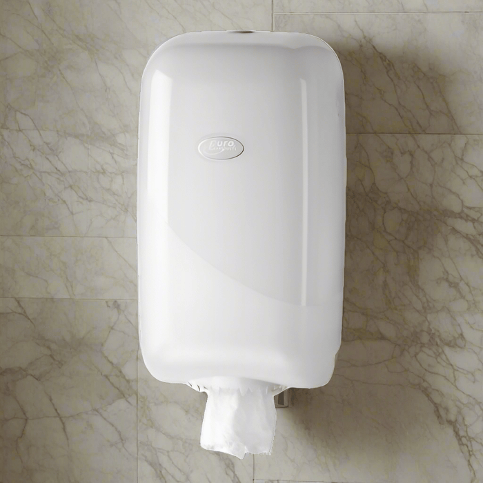 Europroducts Mini Poetsrol Dispenser Wit – Compacte wandhouder voor mini poetsrollen