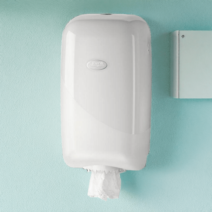 Europroducts Mini Poetsrol Dispenser Wit – Compacte wandhouder voor mini poetsrollen