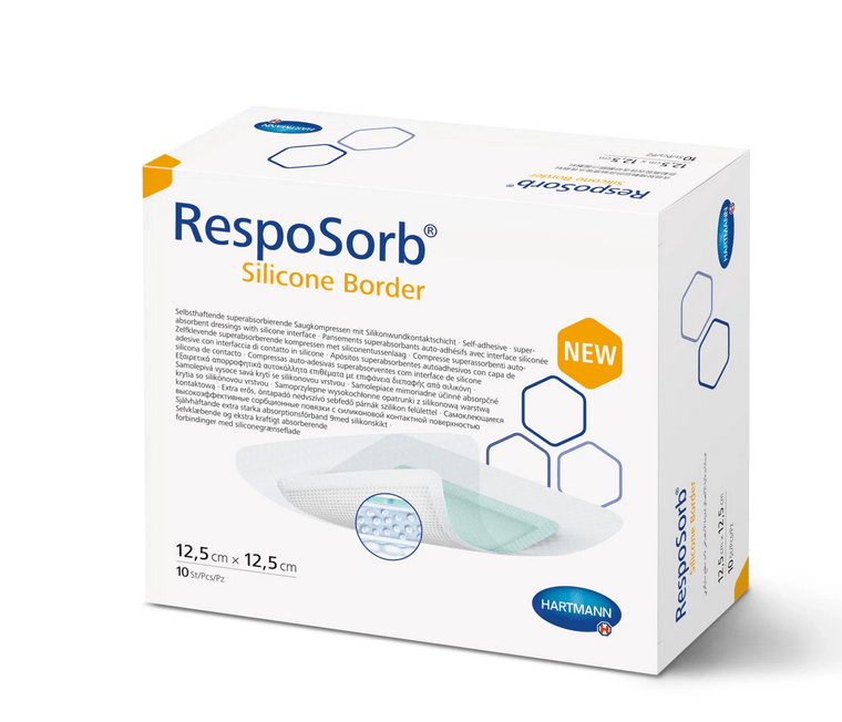 Resposorb Silicone Border - zelfklevend superabsorberend kompres