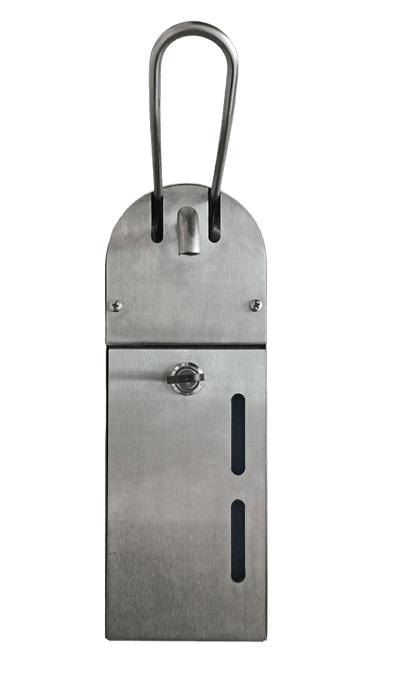 Robuuste RVS wanddispenser, elleboogbediening met slotbeveiliging