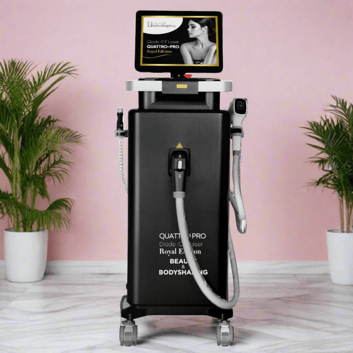 Royal Edition Diode ICE Laser Quattro-PRO 2025 – Ontharingslaser. De nieuwe standaard in permanente ontharing de kracht van 4 golflengtes in één