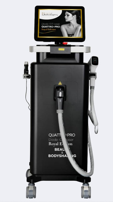 Royal Edition Diode ICE Laser Quattro-PRO 2025 – Ontharingslaser. De nieuwe standaard in permanente ontharing de kracht van 4 golflengtes in één