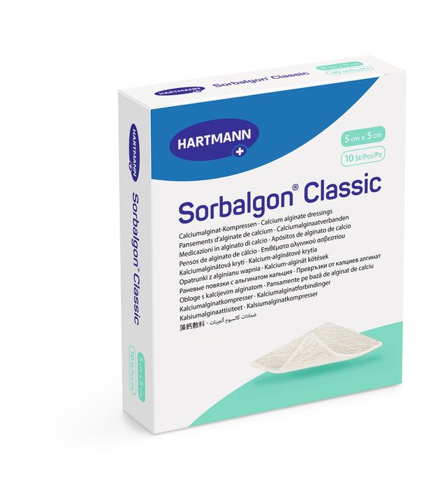 Sorbalgon Classic - Calciumalginaatverband - 5 x 5 cm - 10 stuks