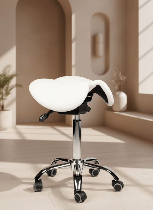 Split - zit ergonomische zadelkruk - Wit - Standaard hoogte - KS Medical Group