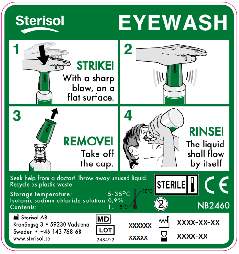 Sterisol Eyewash - oogdouche - 1 liter