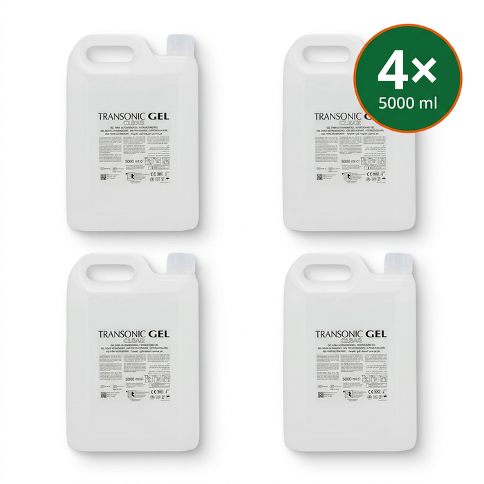 Transonic Clear harde containers, flatlay met 4× 5000 ml-badge