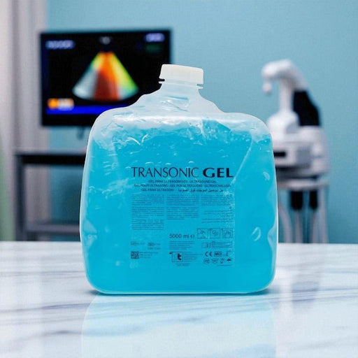 Transonic Ultrasound Gel - Blauw - 5 liter Cubitainer - Normale verpakking. Professionele contactgel voor echografie.