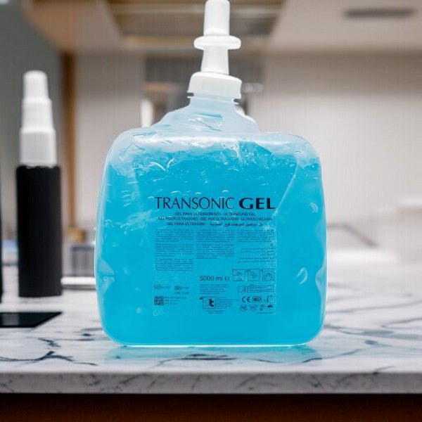 Transonic Ultrasound Gel - Blauw - 5 liter Cubitainer - Normale verpakking. Professionele contactgel voor echografie.