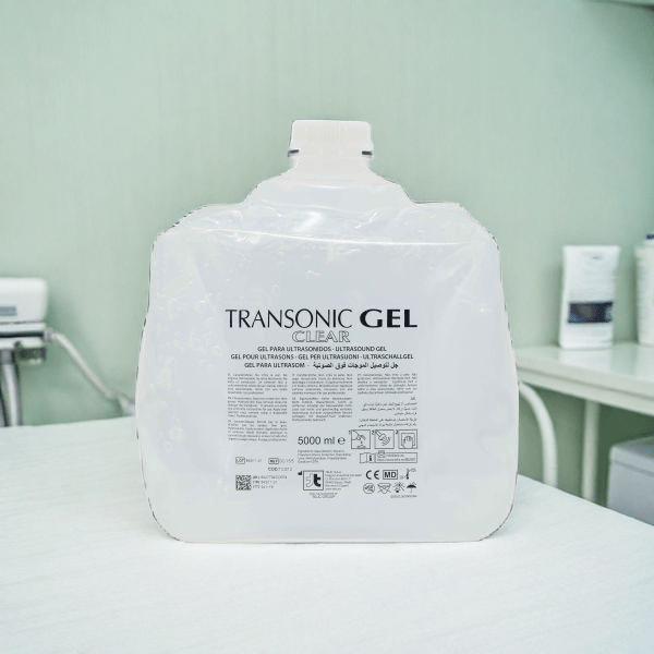 Transonic Ultrasound Gel - Clear - 5000ml - Normaal. Transparante huidvriendelijke contactgel voor IPL & Laserbehandelingen en echografie. Contactgel kopen doe je bij KS Medical Group.