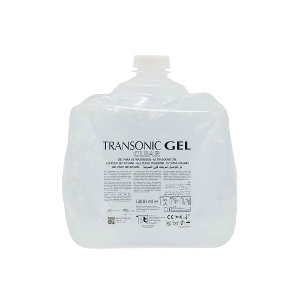 Transonic Ultrasound Gel - Clear - 5000ml - Normaal. Transparante huidvriendelijke contactgel voor IPL & Laserbehandelingen en echografie. Contactgel kopen doe je bij KS Medical Group.
