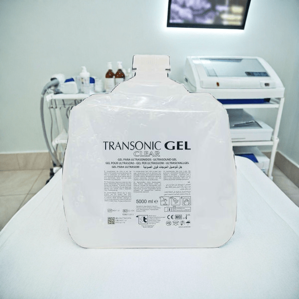 Transonic Ultrasound Gel - Clear - 5000ml - Normaal. Transparante huidvriendelijke contactgel voor IPL & Laserbehandelingen en echografie. Contactgel kopen doe je bij KS Medical Group.