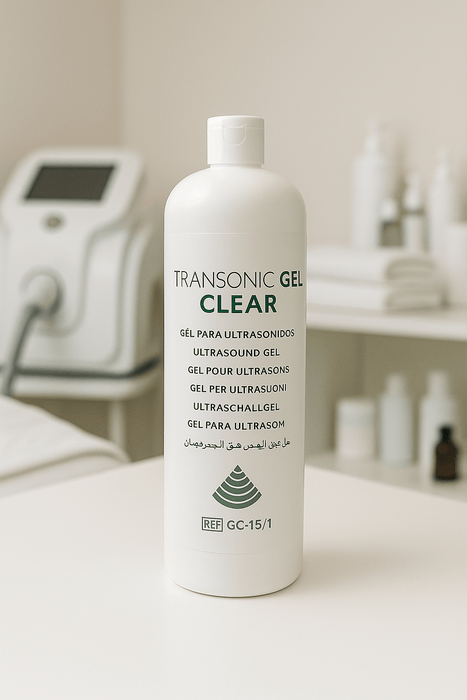Transonic Ultrasound Gel Clear - IPL & Laser Gel - 1000ml Fles.Contact gel voor laser ontharing.