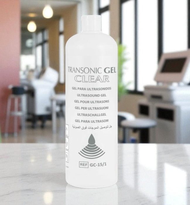 Transonic Ultrasound Gel Clear - IPL & Laser Gel - 1000ml Fles. IPL &Laser contactgel voor professioneel gebruik. Contactgel kopen doe je bij KS Medical Group.