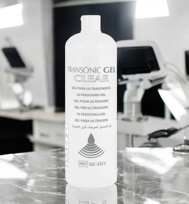 Transonic Ultrasound Gel Clear - IPL & Laser Gel - 1000ml Fles. IPL &Laser contactgel voor professioneel gebruik. Contactgel kopen doe je bij KS Medical Group.