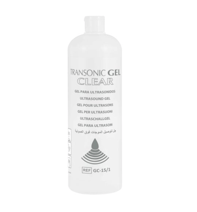 Transonic Ultrasound Gel Clear - IPL & Laser Gel - 1000ml Fles. IPL &Laser contactgel voor professioneel gebruik. Contactgel kopen doe je bij KS Medical Group.